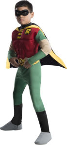 Title: Teen Titans DC Comics Robin Muscle Chest Deluxe Toddler/Child Costume: Size Large (10-12)