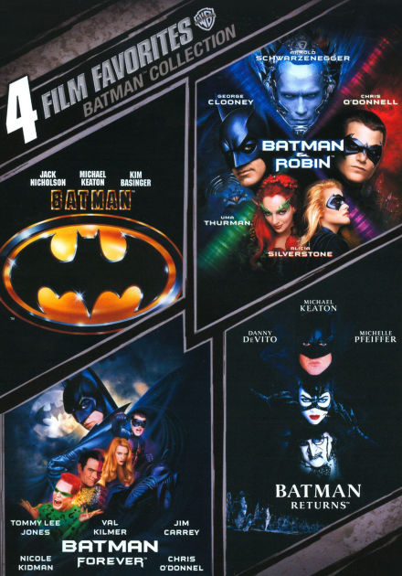 Batman Collection: 4 Film Favorites by Joel Schumacher, Tim Burton, Arnold  Schwarzenegger | DVD | Barnes & Noble®