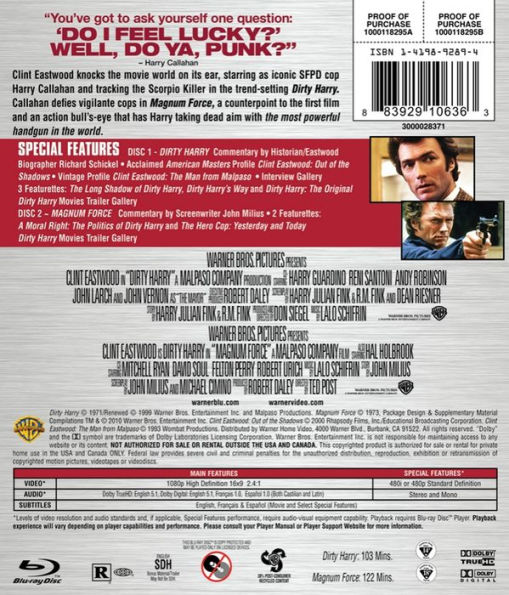 Dirty Harry/Magnum Force [2 Discs] [Blu-ray]
