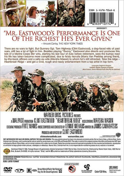 Heartbreak Ridge by Clint Eastwood, Clint Eastwood | DVD | Barnes & Noble®