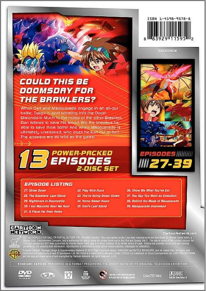Bakugan Battle Brawlers DVD Anime Series Volume 1 Episodes 1-5
