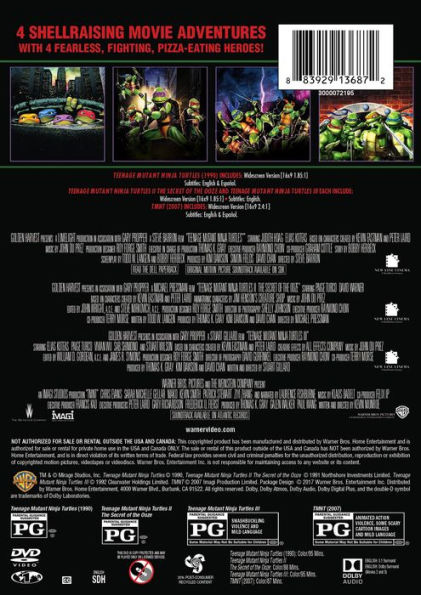 Teenage Mutant Ninja Turtles Collection: 4 Film Favorites [2 Discs]