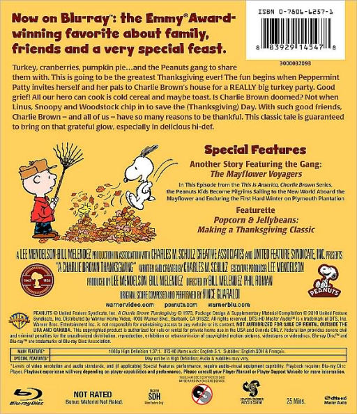 A Charlie Brown Thanksgiving/The Mayflower Voyagers [Blu-ray]