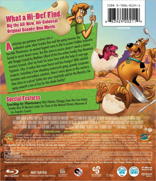 Scooby-Doo!: Legend of the Phantosaur [2 Discs] [Blu-ray/DVD]