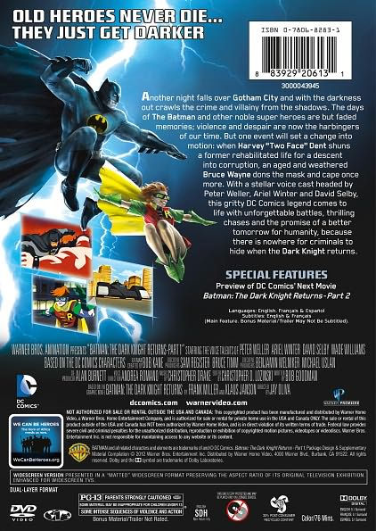 Batman: The Dark Knight Returns, Part 1 by Peter Weller | DVD | Barnes ...