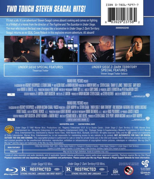Under Siege/Under Siege 2: Dark Territory [2 Discs] [Blu-ray]