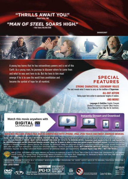 Man of Steel [Special Edition] [2 Discs] [Includes Digital Copy]