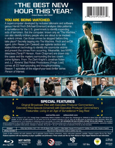Person of Interest: The Complete First Season [6 Discs] [Blu-ray]
