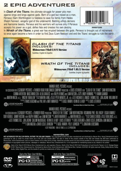 Clash Of The Titans/Wrath Of The Titans [2 Film Collection] [Blu- - DVD  L4LN