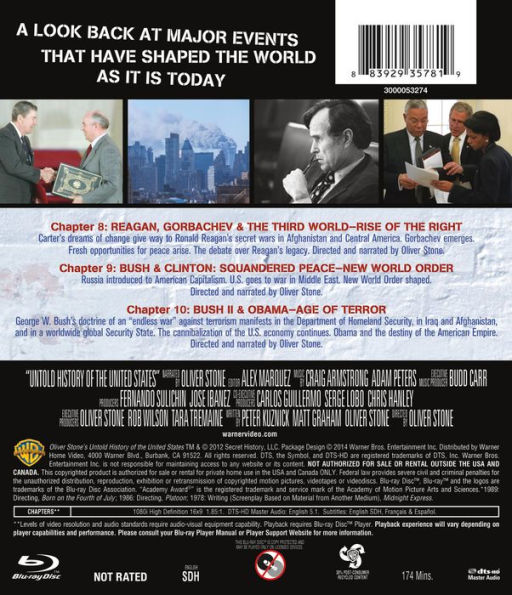 Oliver Stone's Untold History of the United States: Part 3 - Reagan/Bush/Clinton/Obama [Blu-ray]