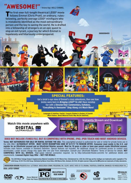 The LEGO Movie [2 Discs] [Special Edition] [Includes Digital Copy]