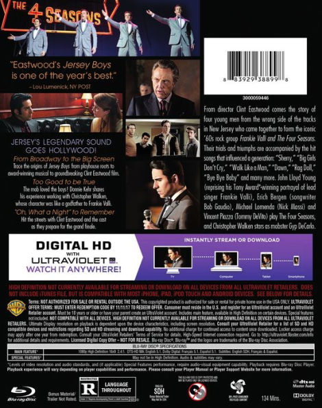 Jersey Boys [2 Discs] [Includes Digital Copy] [Blu-ray/DVD]