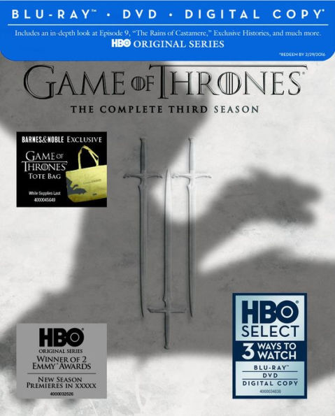 Game of Thrones: The Complete Third Season with B&N Exclusive Tote Bag
