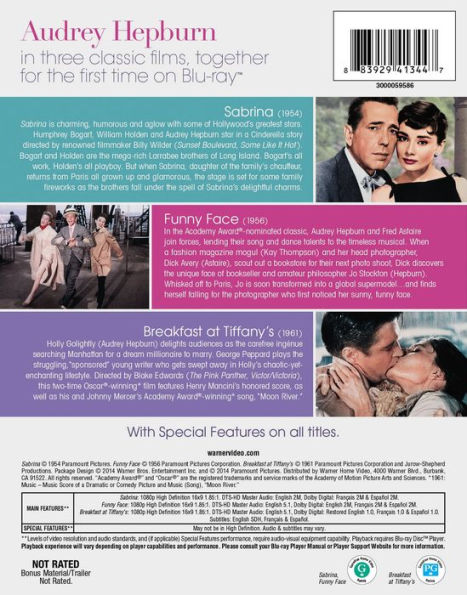 Audrey Hepburn Collection [3 Discs] [Blu-ray]