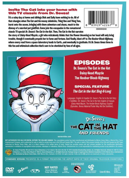 Dr. Seuss's The Cat in the Hat and Friends by Dr. Seuss's Cat In The Hat &  Friends, DVD