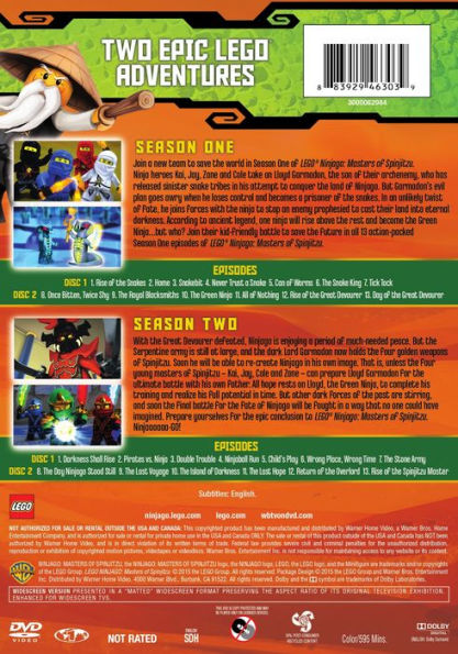 Lego Ninjago: Masters Of Spinjitzu: Seasons 1 And 2