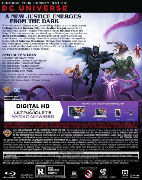 Justice League Dark [Blu-ray]