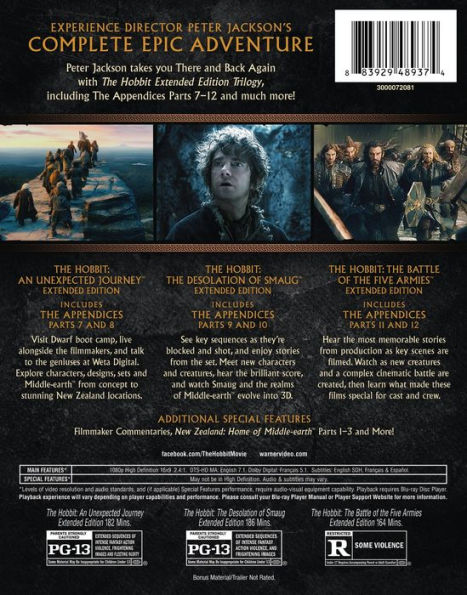 The Hobbit: The Motion Picture Trilogy [Extended Edition] [Blu-ray]