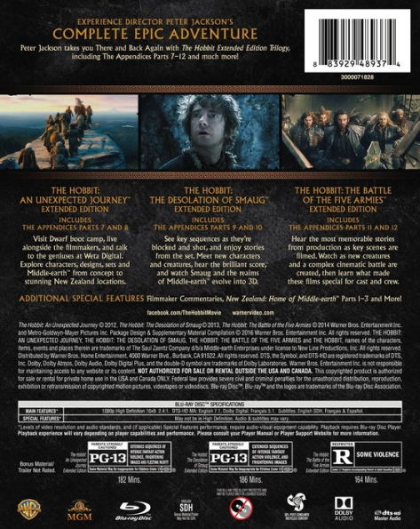 The Hobbit: The Motion Picture Trilogy [Extended Edition] [Blu-ray]