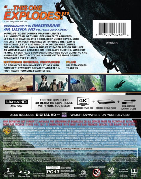 Point Break [4K Ultra HD Blu-ray/Blu-ray]