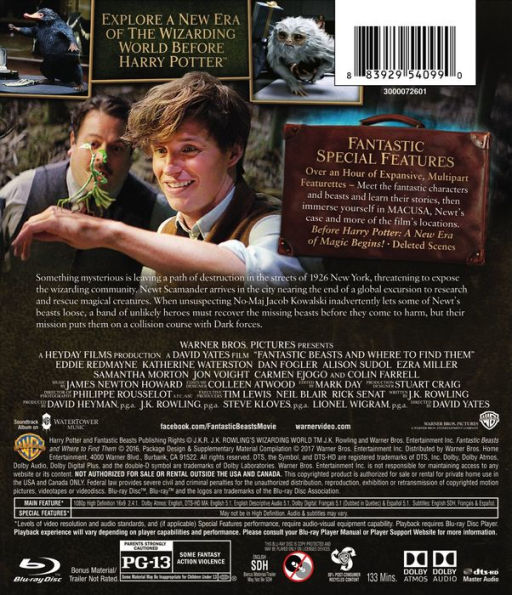 Fantastic Beasts and Where to Find Them [Blu-ray]