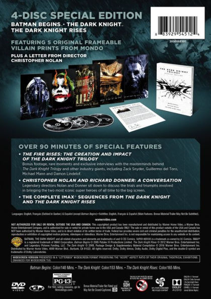The Dark Knight Trilogy [4 Discs]