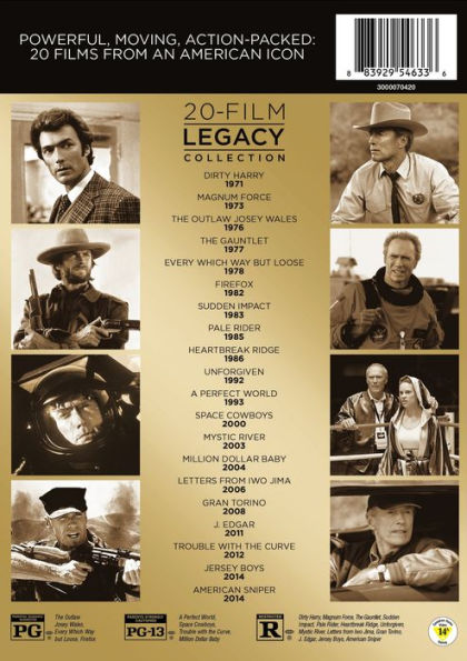 Clint Eastwood Legacy Collection (20pc) / (Box)
