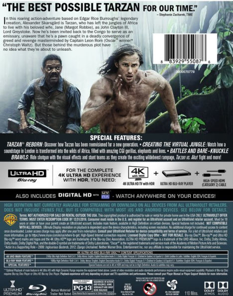 The Legend of Tarzan [4K Ultra HD Blu-ray/Blu-ray]