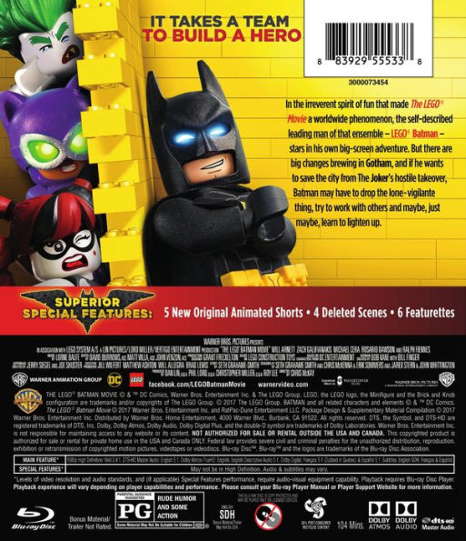 Kid Blu-ray DVD Lot - The LEGO Movie 2 (New) LEGO DC Batman: Family Matters  (New