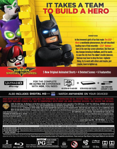 The LEGO Batman Movie [4K Ultra HD Blu-ray/Blu-ray]