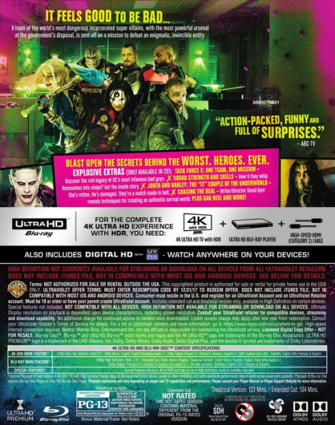 Suicide Squad [4K Ultra HD Blu-ray/Blu-ray]