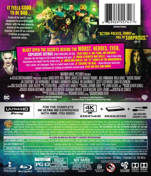 Suicide Squad [4K Ultra HD Blu-ray/Blu-ray]