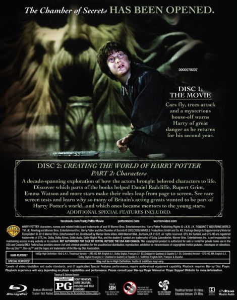  Harry Potter and the Chamber of Secrets (Three-Disc Ultimate  Edition) : Daniel Radcliffe, Rupert Grint, Emma Watson, Kenneth Branagh,  John Cleese, Robbie Coltrane, Warwick Davis, Richard Griffiths, Richard  Harris, Jason Isaacs