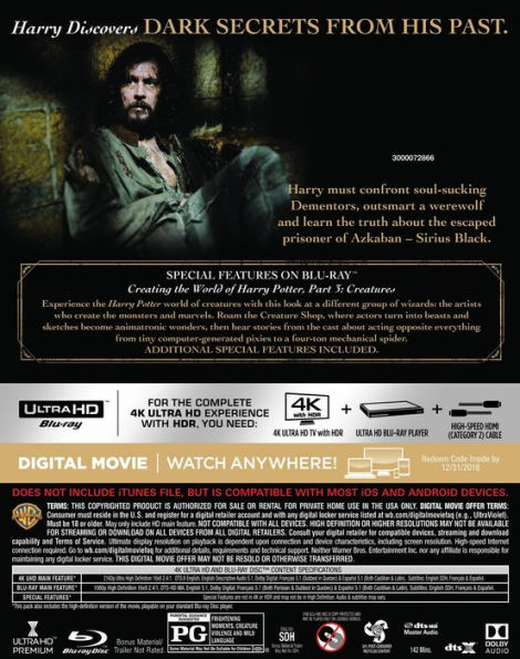 Harry Potter and the Prisoner of Azkaban [4K Ultra HD Blu-ray/Blu-ray]