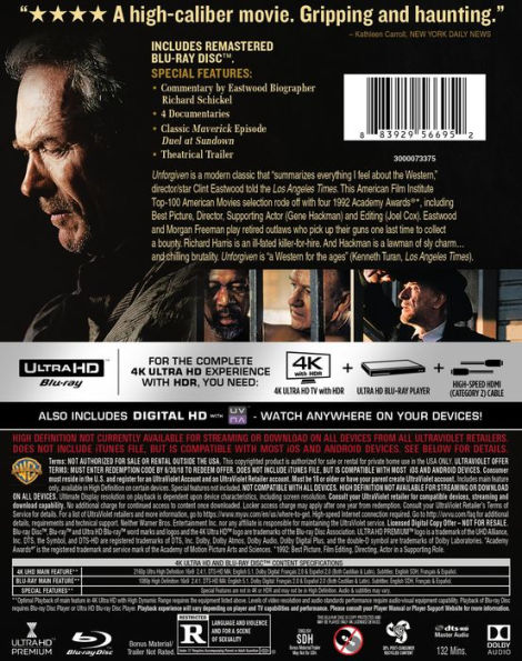 Unforgiven [4K Ultra HD Blu-ray/Blu-ray]