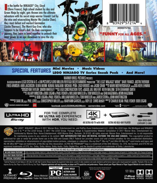 The LEGO NINJAGO Movie [4K Ultra HD Blu-ray/Blu-ray]