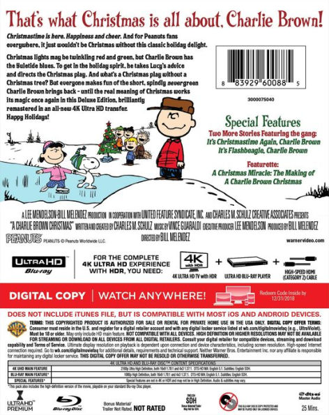 A Charlie Brown Christmas [4K Ultra HD Blu-ray/Blu-ray]