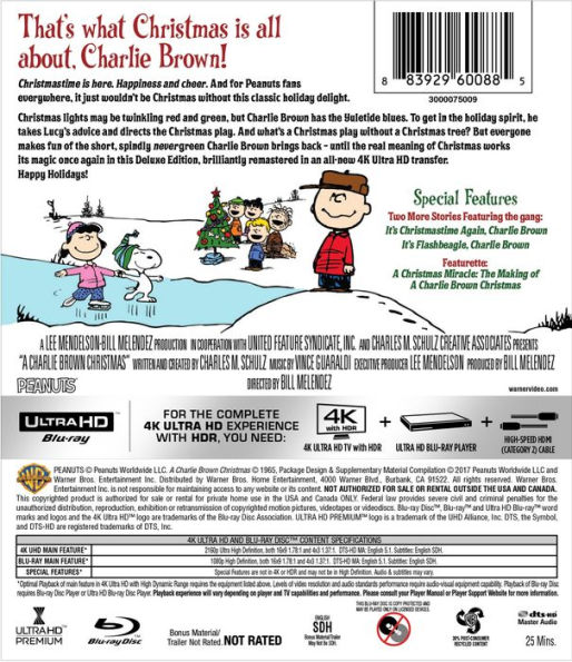 A Charlie Brown Christmas [4K Ultra HD Blu-ray/Blu-ray]