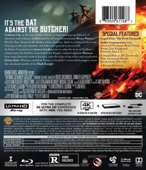 Batman: Gotham by Gaslight [4K Ultra HD Blu-ray/Blu-ray]