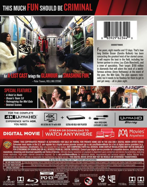 Ocean's 8 [4K Ultra HD Blu-ray/Blu-ray]