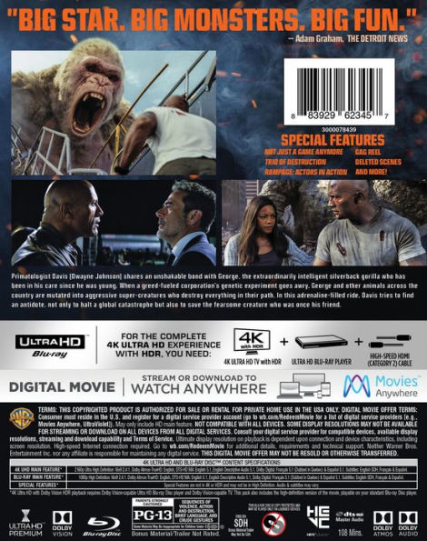 Rampage [4K Ultra HD Blu-ray/Blu-ray]