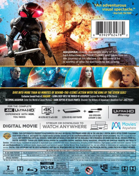 Aquaman [4K Ultra HD Blu-ray/Blu-ray]