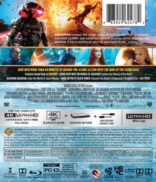 Aquaman [4K Ultra HD Blu-ray/Blu-ray]