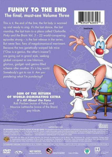 Steven Spielberg Presents: Pinky and the Brain - Vol. 3