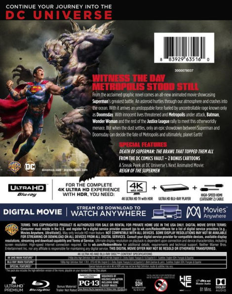 The Death of Superman [4K Ultra HD Blu-ray/Blu-ray]