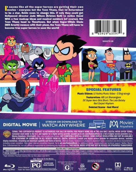 Teen Titans Go! To the Movies [Blu-ray]