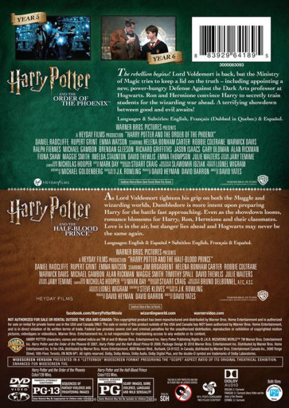 Harry Potter and the Order of Phoenix/Harry Potter and the Half-Blood Prince