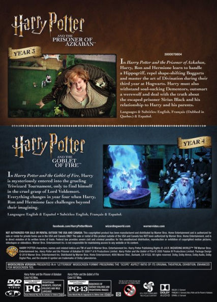 Harry Potter and the Prisoner of Azkaban/Harry Potter and the Goblet of Fire