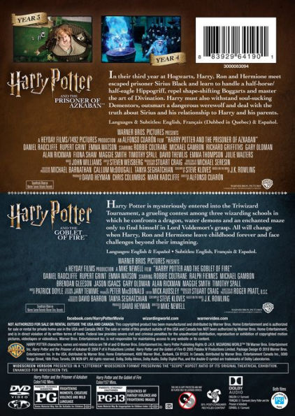 Harry Potter and the Prisoner of Azkaban/Harry Potter and the Goblet of Fire