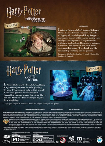 Harry Potter and the Prisoner of Azkaban/Harry Potter and the Goblet of Fire